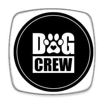 Dog Crew Kreis - Viereckiger Kühlschrankmagnet - Weiß - Vorne