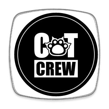 Cat Crew Kreis - Viereckiger Kühlschrankmagnet - Weiß - Vorne