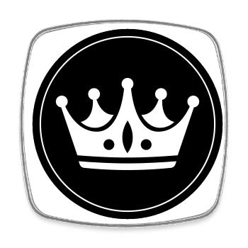 Crown Symbol - Square fridge magnet - white - Front