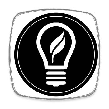 Glühbirne Symbol - Viereckiger Kühlschrankmagnet - Weiß - Vorne