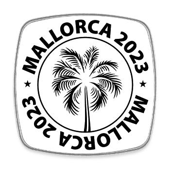 Mallorca 2023 - Square fridge magnet - white - Front