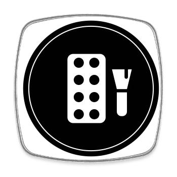 Make Up Kosmetik - Viereckiger Kühlschrankmagnet - Weiß - Vorne