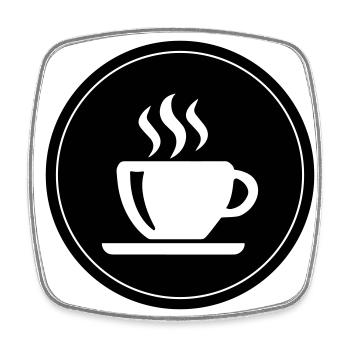 Coffee Cup Coffee - Square fridge magnet - white - Front