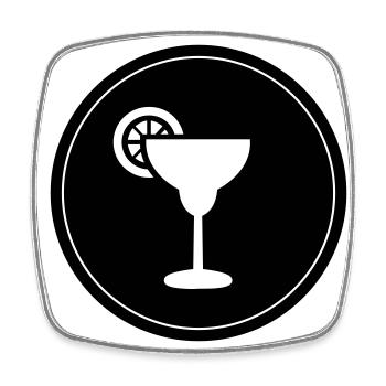 Tequila Drink - Viereckiger Kühlschrankmagnet - Weiß - Vorne