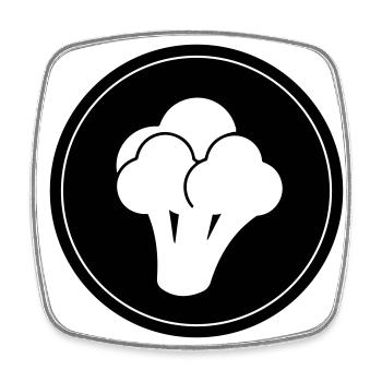 Broccoli Vegetables - Square fridge magnet - white - Front