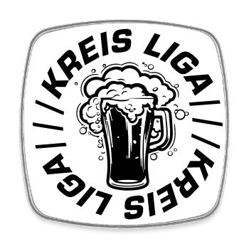 Kreis Liga - Viereckiger Kühlschrankmagnet - Weiß - Vorne