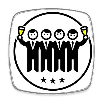 Bräutigam Junggesellenabschied Team - Viereckiger Kühlschrankmagnet - Weiß - Vorne