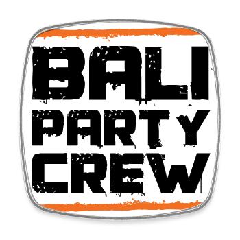 Équipe de fête de Bali - Magnet carré - blanc - Devant
