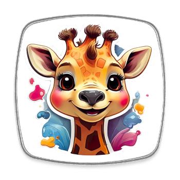 Mode & plus « Girafe » 🦒 - Magnet carré - blanc - Devant
