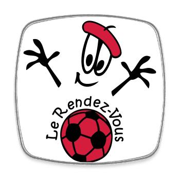 Fußball Germany Comic - Viereckiger Kühlschrankmagnet - Weiß - Vorne