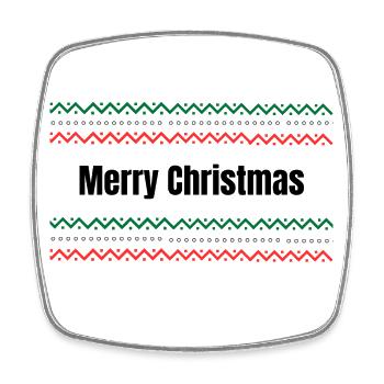 Merry Christmas - Viereckiger Kühlschrankmagnet - Weiß - Vorne