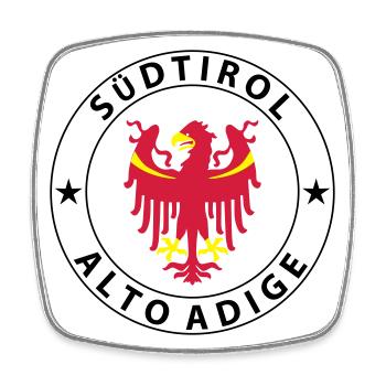 Tyrol du Sud - Magnet carré - blanc - Devant