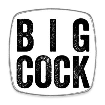Big cock - Square fridge magnet - white - Front