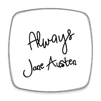 Pour toujours fan de Jane Austen - Magnet carré - blanc - Devant