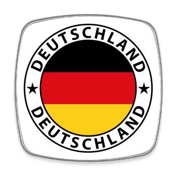 Deutschland - Viereckiger Kühlschrankmagnet - Weiß - Vorne