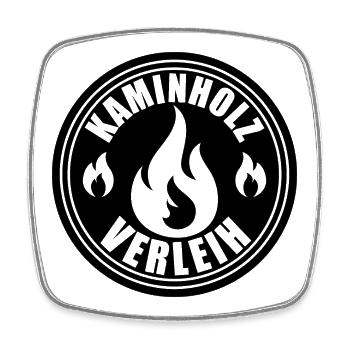 Kaminholz Verleih - Viereckiger Kühlschrankmagnet - Weiß - Vorne