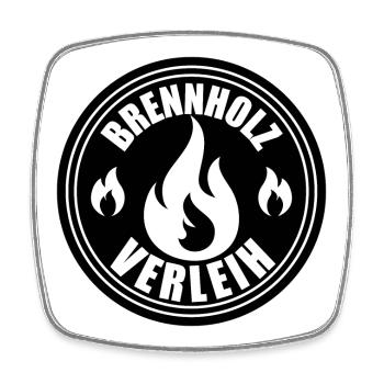Brennholz Verleih - Viereckiger Kühlschrankmagnet - Weiß - Vorne
