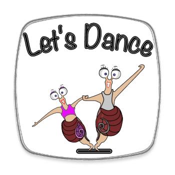 Let's Dance - Viereckiger Kühlschrankmagnet - Weiß - Vorne
