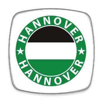 Hannover - Viereckiger Kühlschrankmagnet - Weiß - Vorne