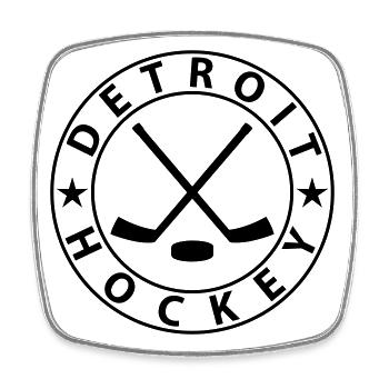 Detroit Ice Hockey - Square fridge magnet - white - Front
