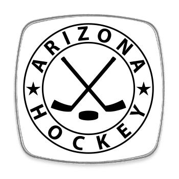 Arizona Ice Hockey - Square fridge magnet - white - Front