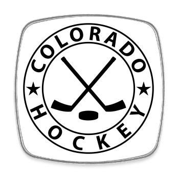 Colorado Ice Hockey - Square fridge magnet - white - Front