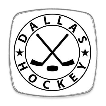 Hockey sur glace à Dallas - Magnet carré - blanc - Devant