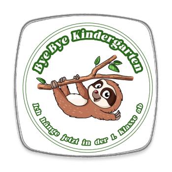 Bye Bye Kindergarten - jetzt in der 1. Klasse - Viereckiger Kühlschrankmagnet - Weiß - Vorne
