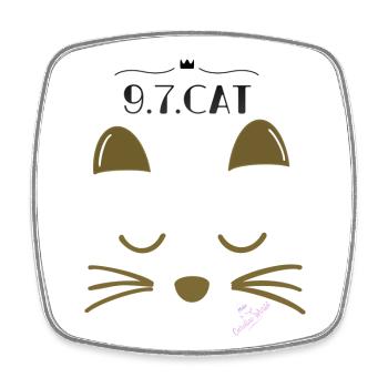 97cat - Magnet carré - blanc - Devant