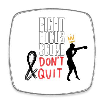 Fight Focus Score - Viereckiger Kühlschrankmagnet - Weiß - Vorne