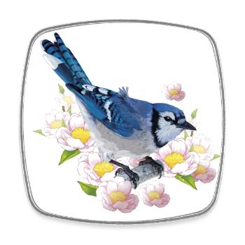 Blue Chara - Square fridge magnet - white - Front