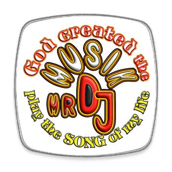 Got Created the musik Mr DJ - Square fridge magnet - white - Front