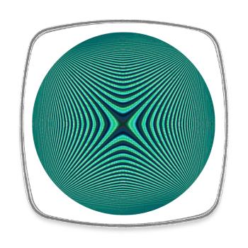 Circle with optical illusion - Square fridge magnet - white - Front