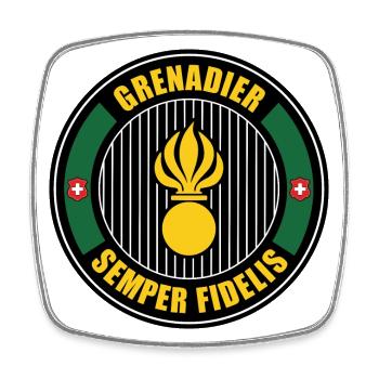 Grenadier - Viereckiger Kühlschrankmagnet - Weiß - Vorne