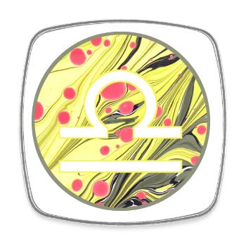 Scale E 114 - Square fridge magnet - white - Front