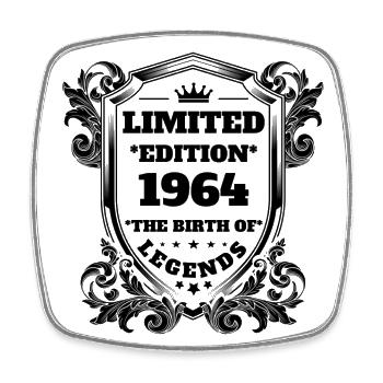 1964 Birthday vintage vintage retro - Square fridge magnet - white - Front