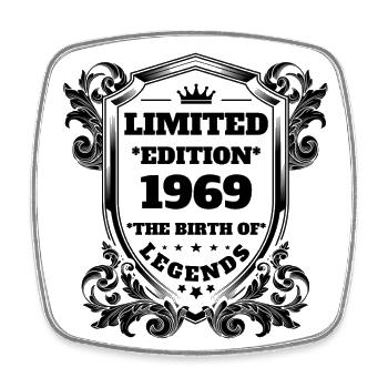 1969 Anniversaire vintage vintage rétro - Magnet carré - blanc - Devant