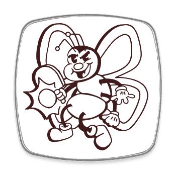 Table Tennis Bee Ping-Pong Outfit Bees - Magnet carré - blanc - Devant