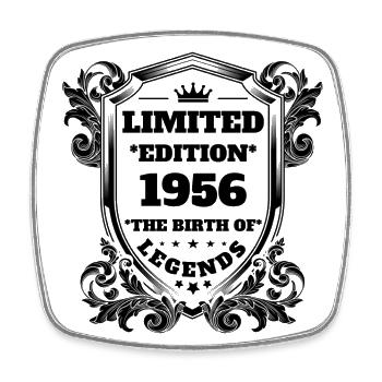 1956 - Square fridge magnet - white - Front