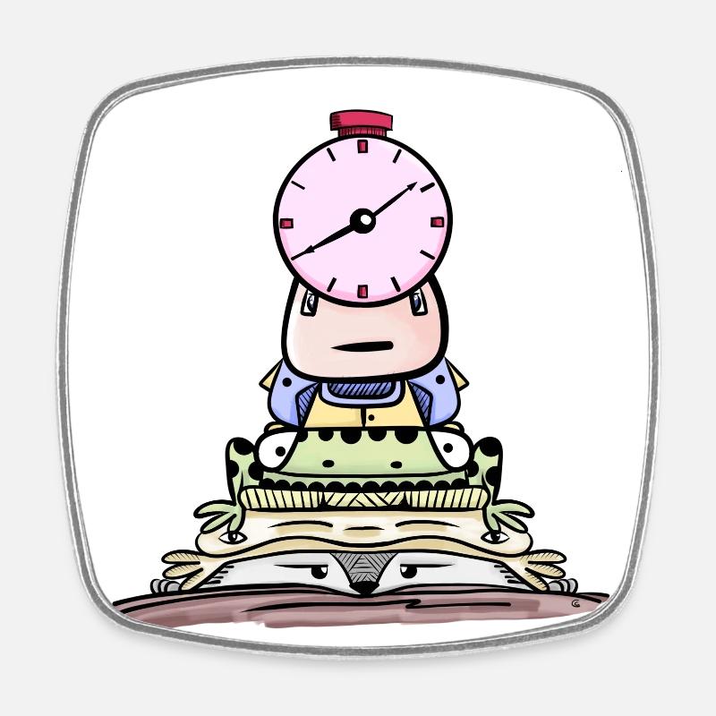 Heavy Times - Square fridge magnet - white