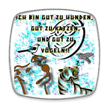 Ich bin Gut zu...!! - Abbild - 2023 - Viereckiger Kühlschrankmagnet - Weiß - Vorne