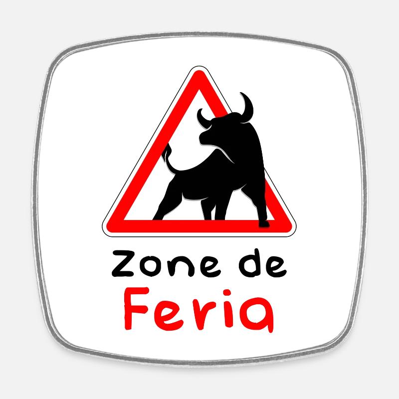 Zone de Feria - Magnet carré - blanc
