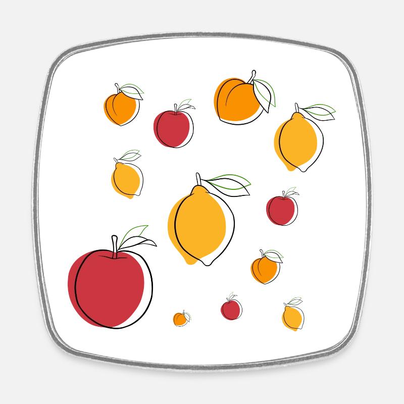 Fruit party! - Square fridge magnet - white