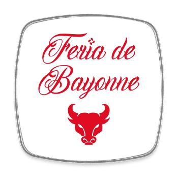 Feria de Bayonne idée cadeau - Magnet carré - blanc - Devant