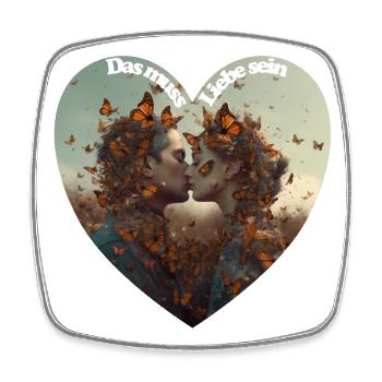 Das muss Liebe sein - Viereckiger Kühlschrankmagnet - Weiß - Vorne