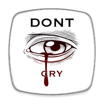 Of which cry - Square fridge magnet - white - Front