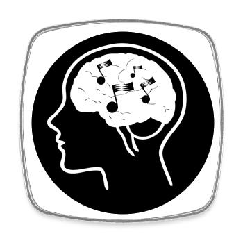 Music in the head - 2023 - Square fridge magnet - white - Front