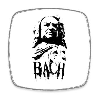 Sketch Bach - Magnet carré - blanc - Devant