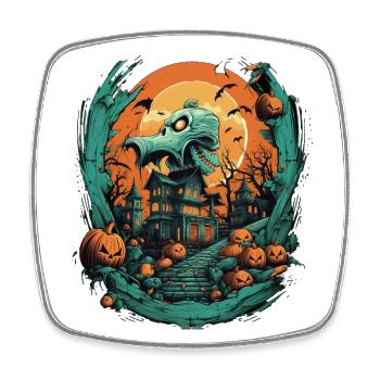 Halloween - Square fridge magnet - white - Front