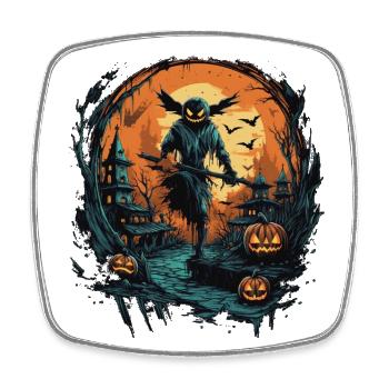Halloween - Viereckiger Kühlschrankmagnet - Weiß - Vorne